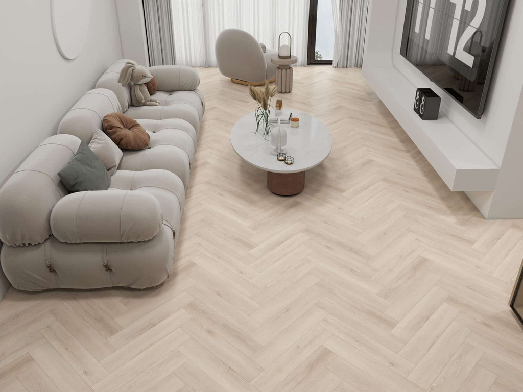 deZIGN Series Herringbone Vinyl Flooring Dry Back